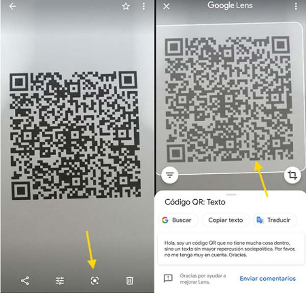 Escanear código de imagen QR para Android